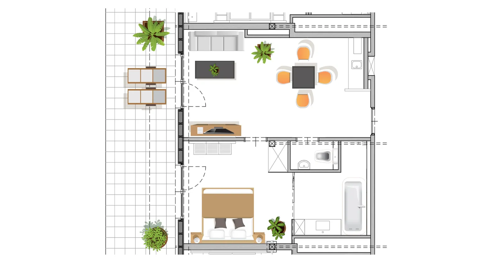 Rooftop Suit - Plan