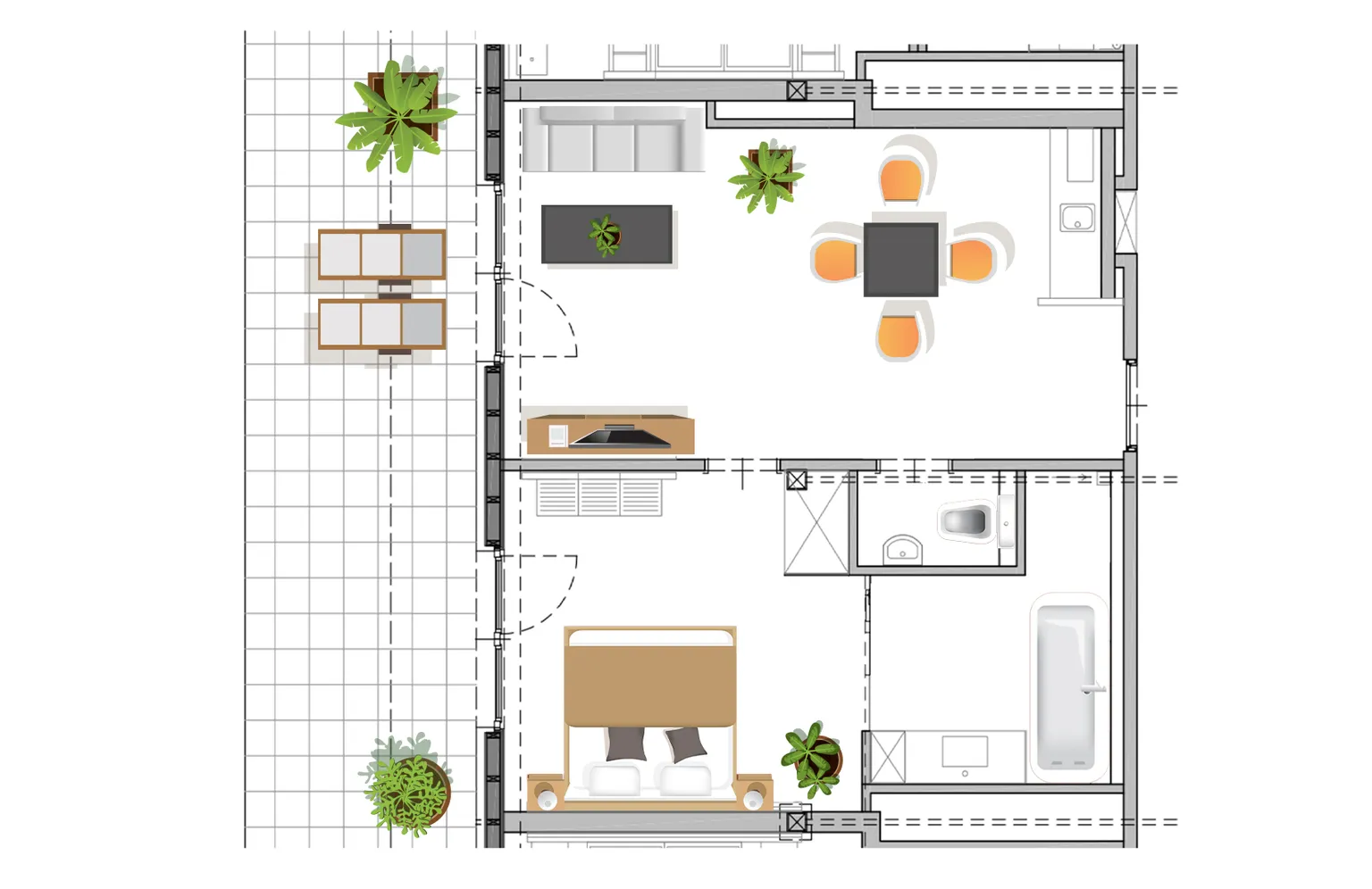 Rooftop Suit - Plan